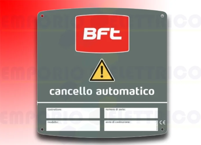 bft cartel de señalización cms d831081