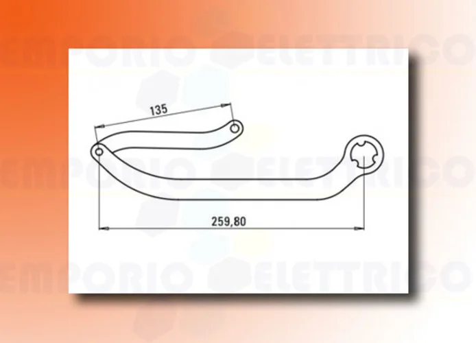 faac par de brazos n1d blanco nd8 105740