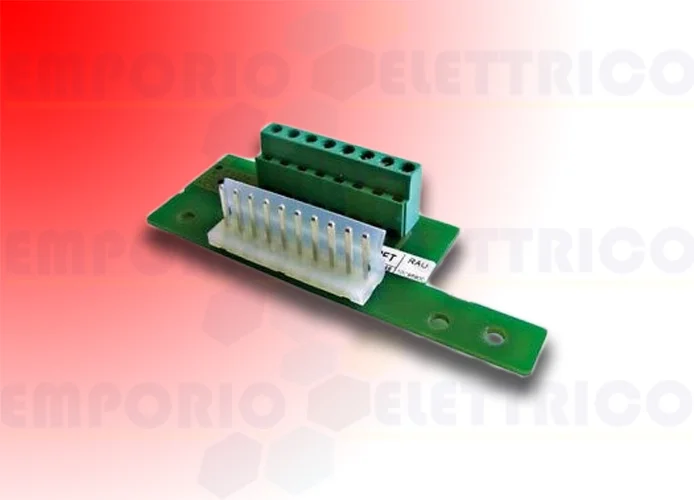 bft cableado de control de tarjeta receptor enchufable bft rau p111449