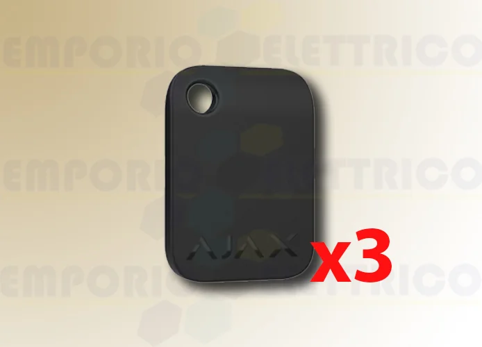 ajax portachiavi contactless nero tag (3 pezzi) 38228