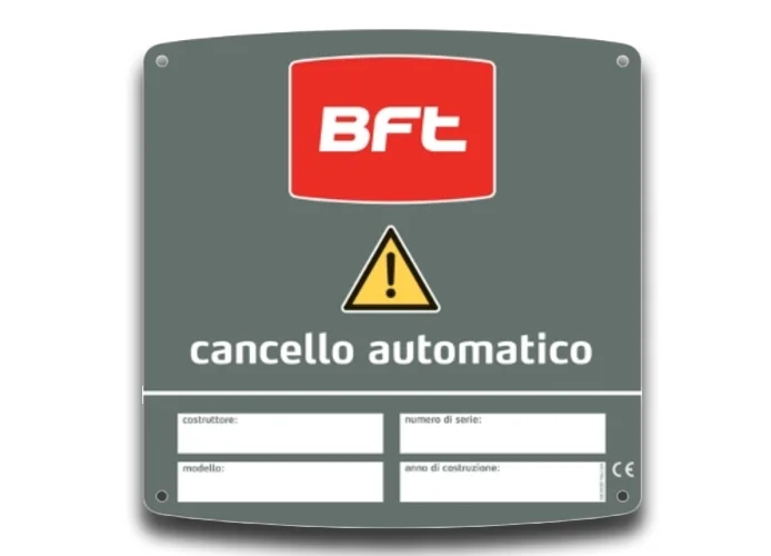 bft cartel de señalización cms d831081