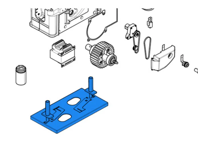 came repuesto base de anclaje motorreductor bk 119ribk001