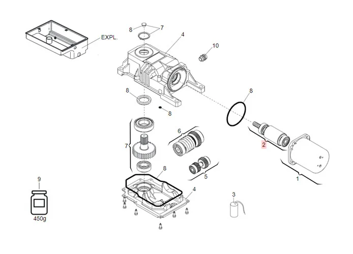 faac repuesto rotor 770/roller lento 746027