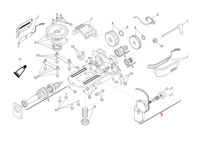 faac repuesto grupo motor s2500i 63003382