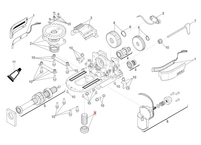 faac ricambio albero scanalato e boccola s2500i 63003383