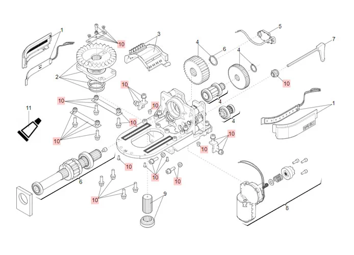 faac ricambio gruppo viterie s2500i 63003384