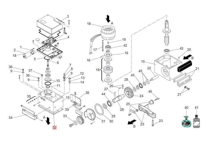 faac ricambio guarnizione motoriduttore 746/844 7099645