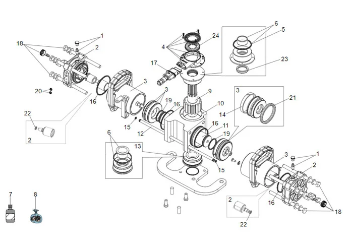 faac página de repuestos para motor s700h gato 100°