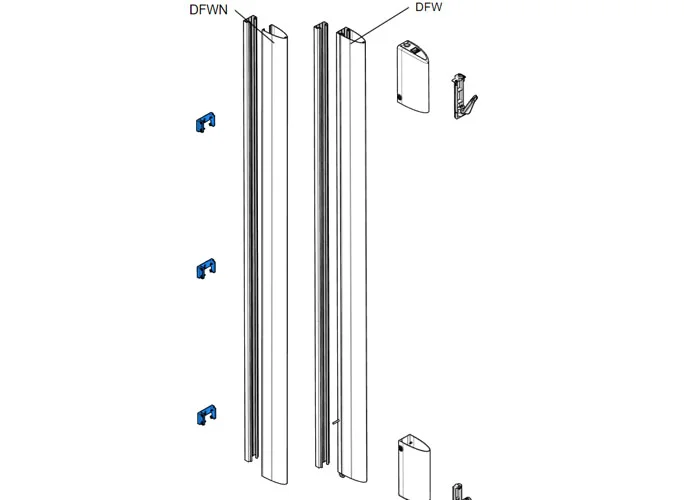 came ricambio kit 3x staffe di fissaggio df 119rir047