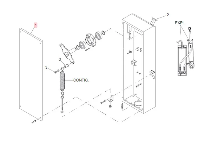 faac ricambio sportello imb. 610/615 7272755