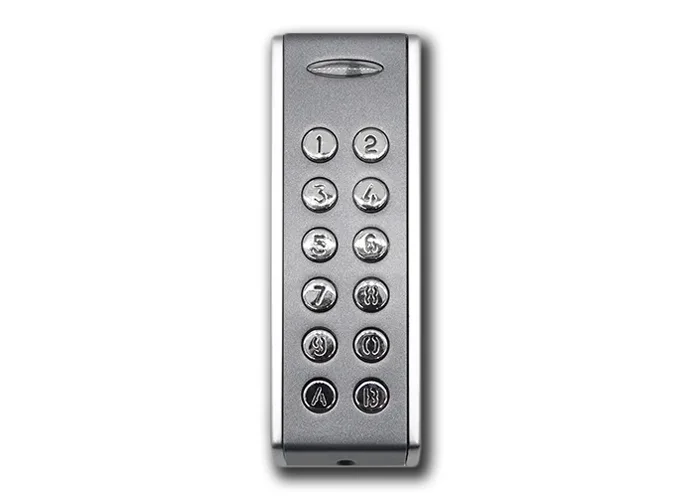 vds teclado metálico linea slim gris/cromado stand alone 12/24v inox-sa