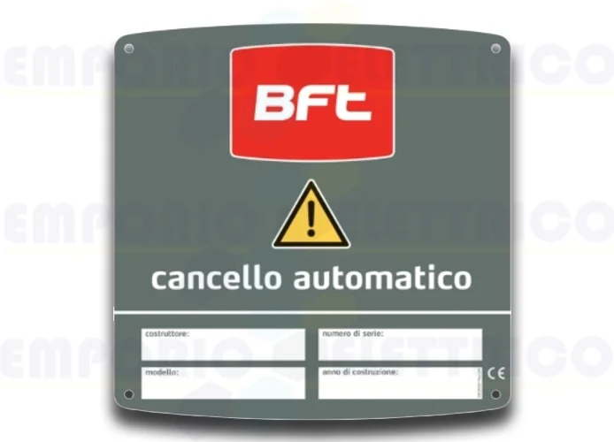 bft cartel de señalización cms d831081