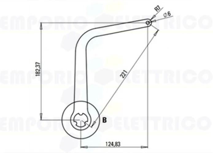 faac par de brazos n1d blanco nd5 105730