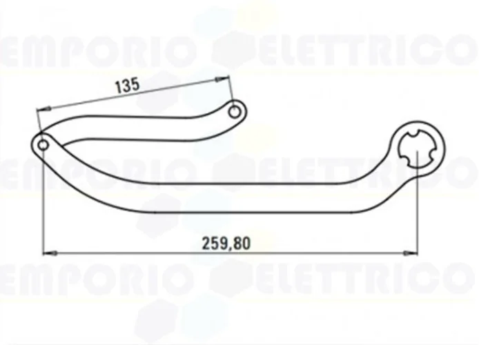 faac par de brazos n1d blanco nd8 105740