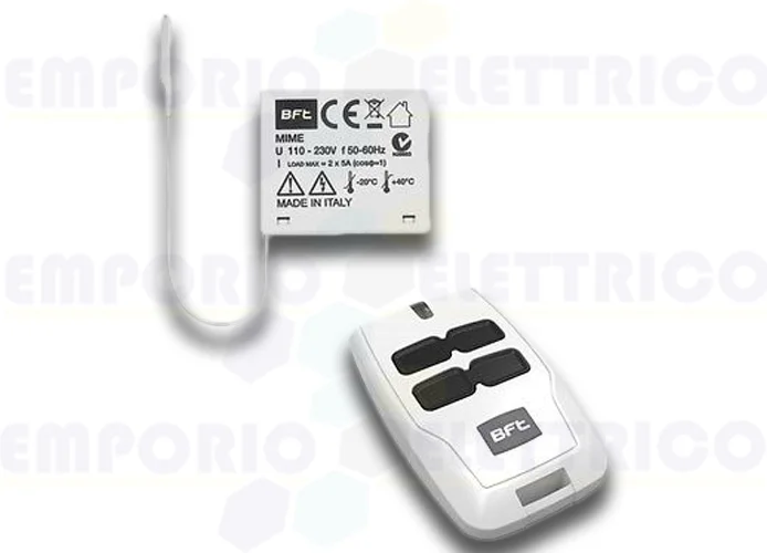 bft receptor bicanal para interior 433 mhz mime ac kit r400005