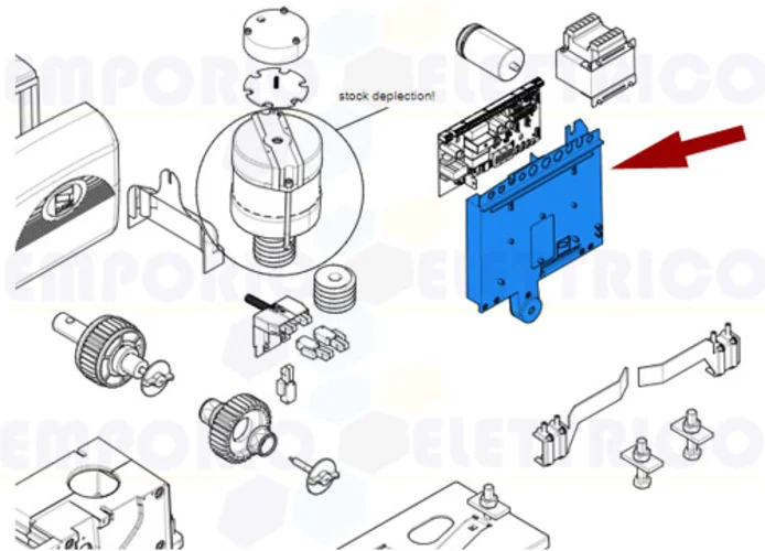 came repuesto soporte tarjeta electrónica bx 119ribx010