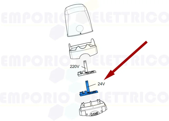 came ricambio scheda elettronica lamp. led 24v 119rir455