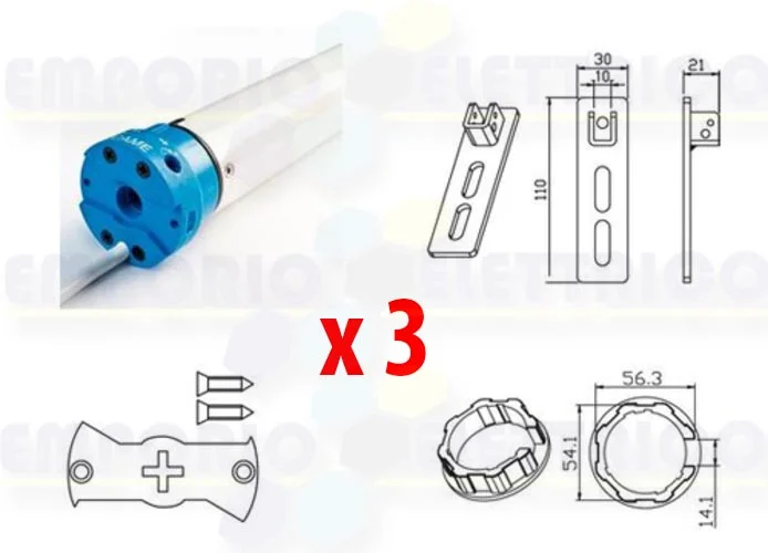 came 3 x kit motor tubular para persianas mondrian 5 230v uy0020 001uy0020