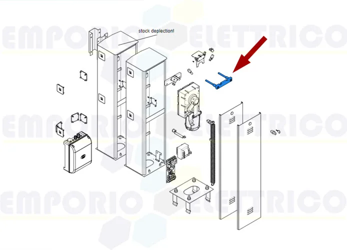 came repuesto tope mecánico barrera 2,5-3,2-3,75-4m 119rig059 