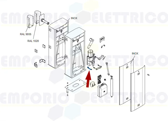 came repuesto grupo cerradura de desbloqueo gard 119rig060