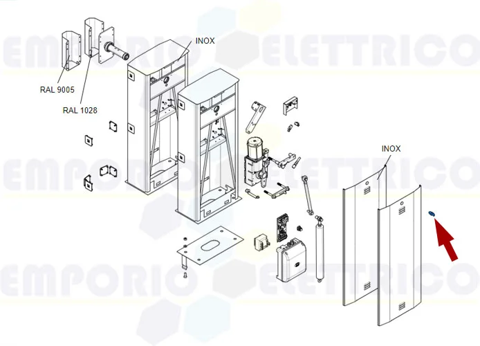 came repuesto grupo cerradura de la puerta gard 8 119rig160