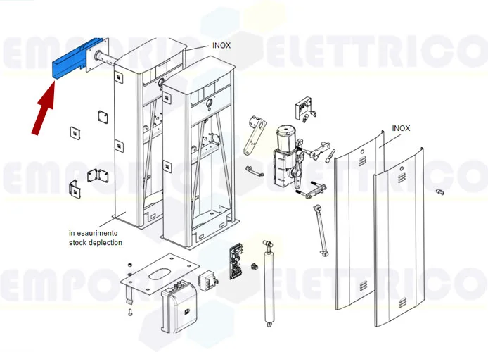 came ricambio flangia attacco asta g6000 g12000 119rig066