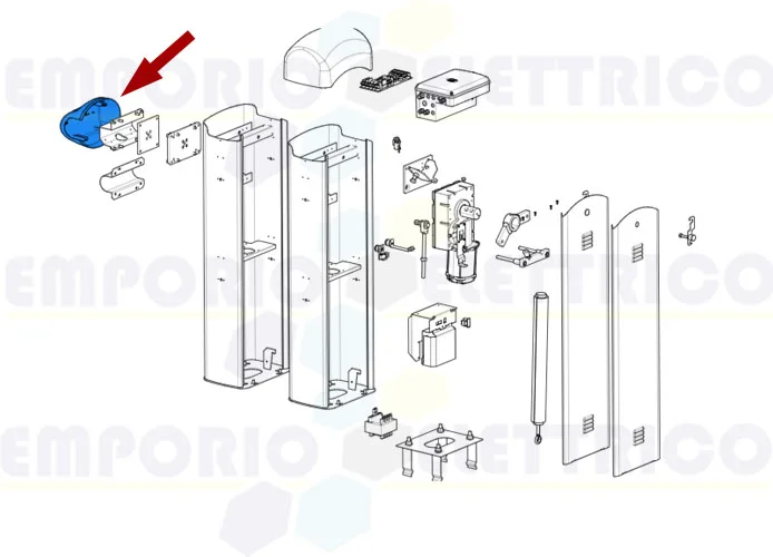 came ricambio coperchio attacco asta g03750 g03752 119rig166