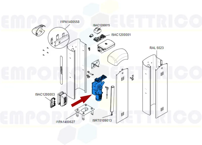 came ricambio kit riduttore z32 i1pb0500026-28 +scheda 88003-0058 