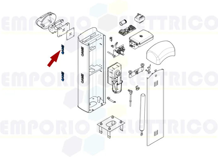 came ricambio copriforo fotocellula armadio gard 4-8 119rig149