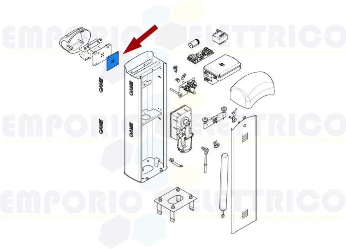 came ricambio piastra albero motoriduttore gard 4 119rig169