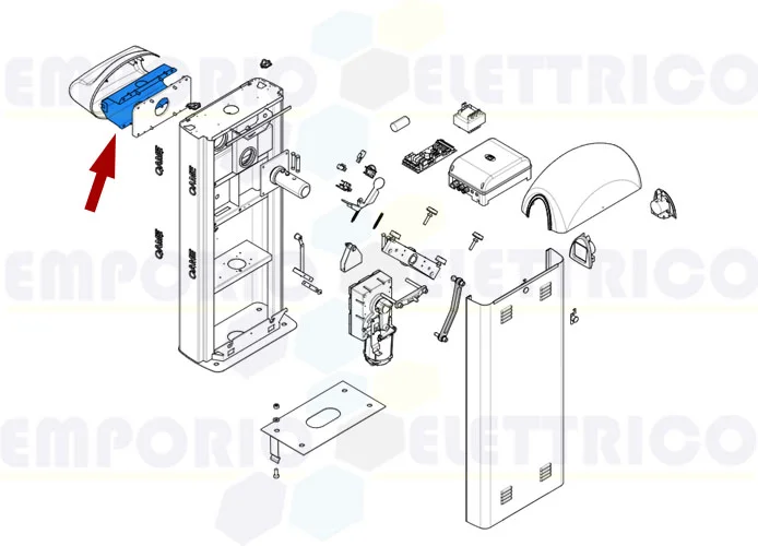 came ricambio flangia aggancio asta ø 100 gard 8 119rig132