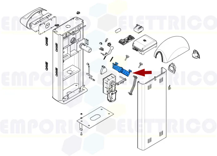 came ricambio gruppo leva regolazione asta gard 8 119rig164