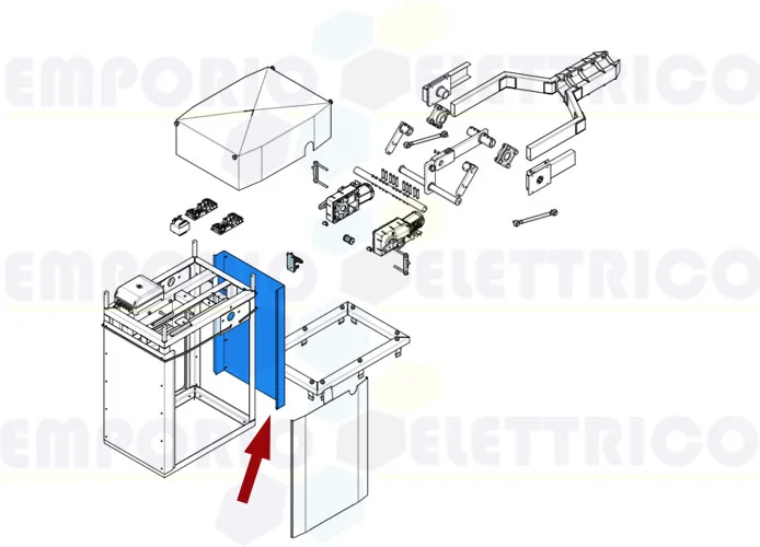 came ricambio fianco armadio lato sblocco g12000 119rig107