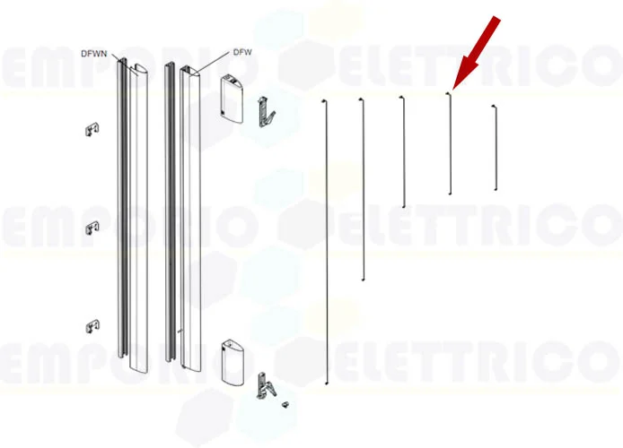 came repuesto cable borde sensible df 1,7 mt 119rir230 rir230