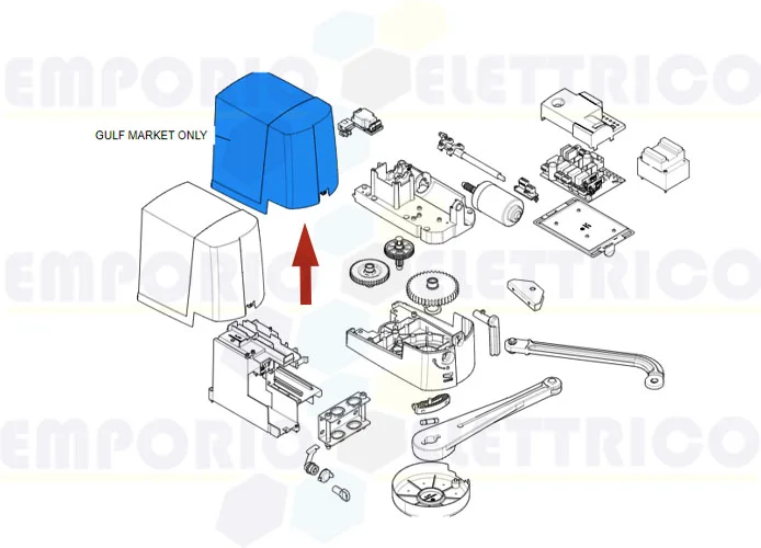 came repuesto tapa motorreductor opb001 ral 7040 88001-0272