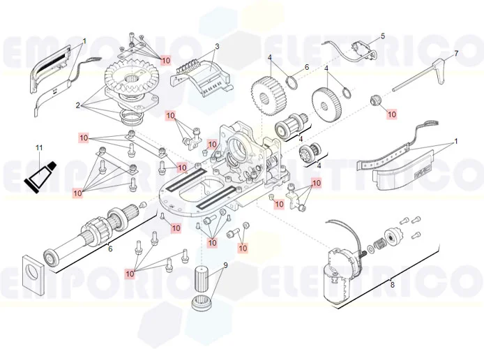 faac ricambio gruppo viterie s2500i 63003384