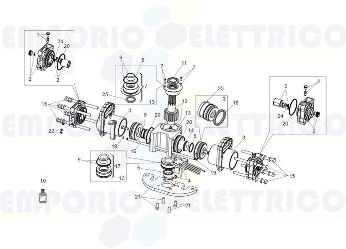 faac página de repuestos para motor gato s800h enc 100° 