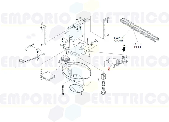 faac repuesto motor d1000/zodiac 100 7700275