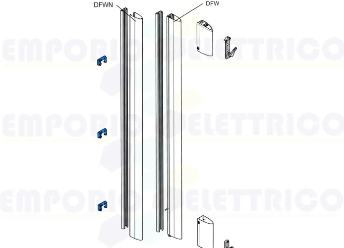 came ricambio kit 3x staffe di fissaggio df 119rir047